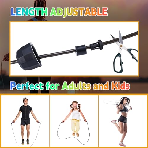 Emazerom Jump Rope for Women Men Kids, Adjustable Skipping Rope with Ball Bearings, Professional Jumping Rope with Foam Ha...
