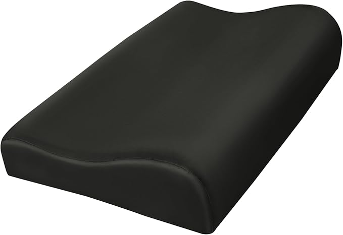 HOMBYS Satin Pillow Case for Contoured Support Pillow (DO NOT Include Pillow) -Zippered Pillow Cover for Neck Pillow for Cervical 1 Pack-Silky, Smooth and Breathable, Queen Size