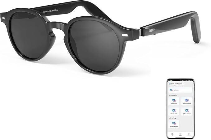GetD 2026 New AI Glasses for Men & Women, Smart Sunglasses Powered by ChatGPT with 145-Language Translation, Bluetooth 5.4...