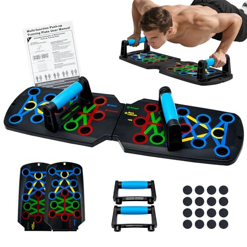 Tongdayi Push Up Board,Portable Dismountable 17 in 1 Push Up Bar at Home Gym,Professional Muscle Training Equipment is Ava...