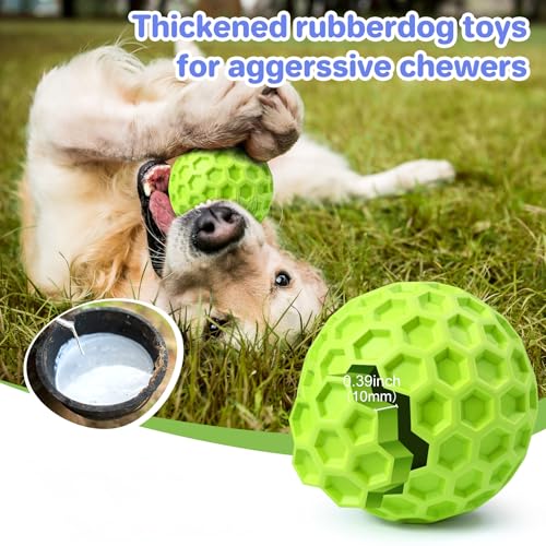 DISSKNIC Interactive Squeaky Dog Balls, Dog Toys for Aggressive Chewers Large Breed for Relieving Anxiety, Dogs Chew Toys ...