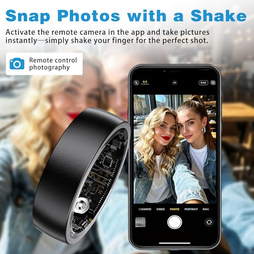 S SECRETTOP Fitness Tracker Smart Ring for Men Women – Sleep & Heart Rate Monitor, Health Activity Tracker, Step Counter, ...