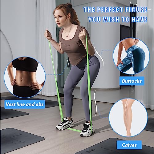 Resistance Bands for Working Out, Physical Therapy Bands, Latex Free Elastic and Exercise Bands Set for Stretching, Suitab...