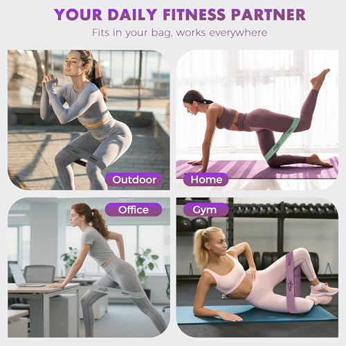 WSAKOUE Fabric Resistance Bands for Working Out – 5 Booty Bands for Women & Men, Exercise Workout Bands for Legs, HIPS & G...