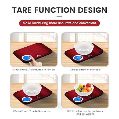 EILISON Smart Kitchen Scale with Bluetooth App, High-Precision Digital Food Scale for Baking, Cooking & Diet, 8000 Food Da...
