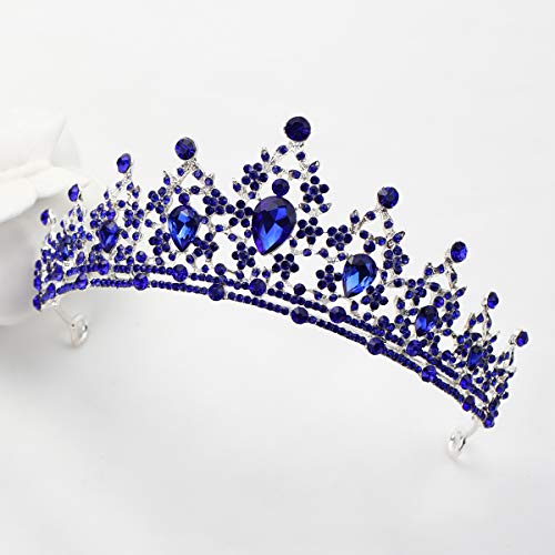 FORSEVEN Crystal Wedding Crown Queen Tiara Bride Crowns for Women Rhinestone Headbands Princess Birthday Party Tiaras Brid...