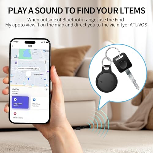 ITHUGE Apple Find My Tracker 4-Pack - Premium AirTag Alternative, Smart Bluetooth Item Finder for Keys, Wallets, Luggage |...
