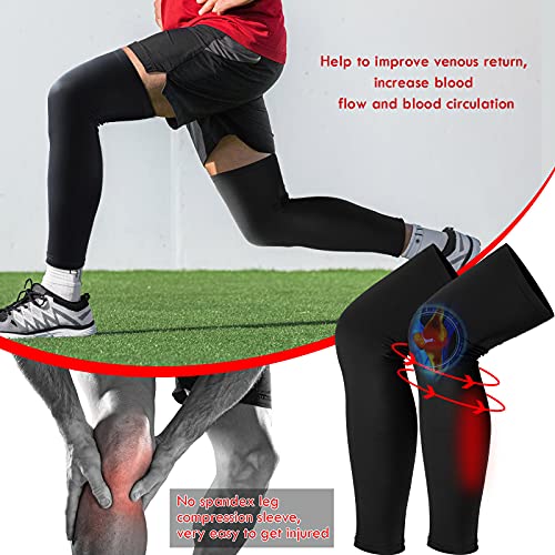 Tatuo Leg Sleeves Compression Long Knee Sleeve UV Protect for Men Women Sport Basketball Football