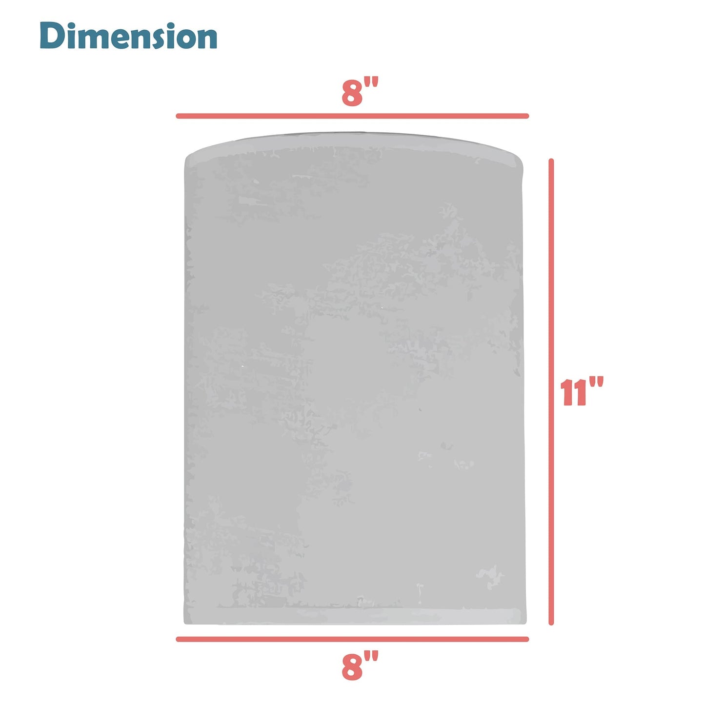 Aspen Creative Drum Lamp Shade, Pearl White, 8inx8inx11in, Model 31026A, Grid Textured Fabric