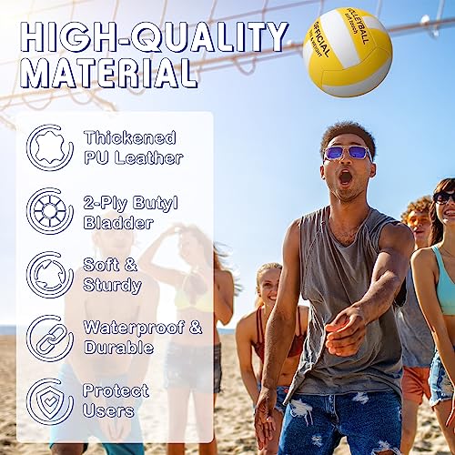 Libima 24 Pcs Volleyball Official Size 5 Bulk Soft Recreational Training Beach Play Volleyball with 4 Pump for Gym Trainin...