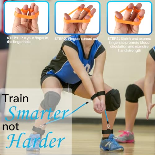 Davllin Volleyball Training Equipment,Volleyball Pass Aid Resistance Band,Elastic Rope Exercise Resistance Bands,Resistanc...
