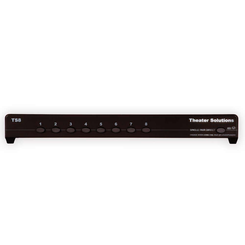 Theater Solutions Ts8 Eight Zone Speaker Selector Box With Ohm Protection 8 Pair Speaker Switcher, Black