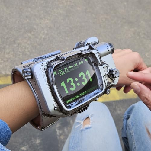 Fallout from The Wand Company: Pip-Boy Life Size Wearable Cosplay die-cast Replica. Memory Foam Cuff, LCD Screen, FM Radi...
