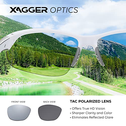 Xagger Polarized Sport Sunglasses for Men Women Wrap Around UV400 Running Baseball Softball Fishing Driving Glasses