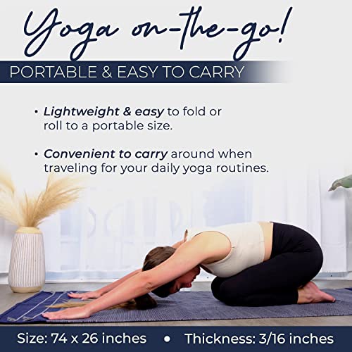 Y O Gayo Handmade Organic Yoga Mat made with 100% Organic Cotton Yoga Mat - Natural Yoga Rug for Exercise, Workout, & Fitn...