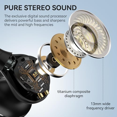 Oraolo Open Ear Headphones, Bluetooth 5.4 Wireless Earbuds with Stereo Sound, ENC Clear Call, 21H Playtime, Type-C Chargin...
