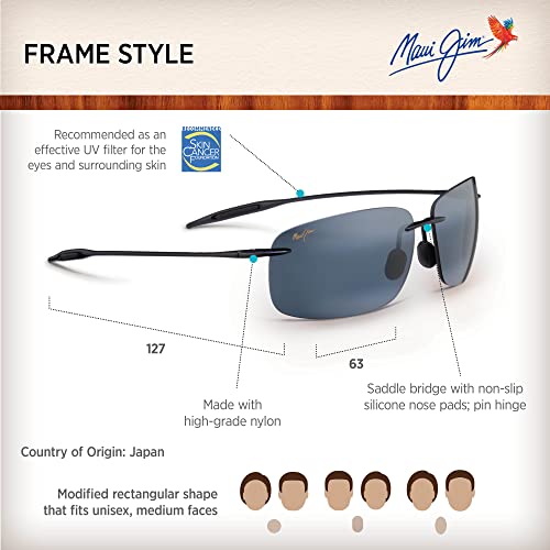 Maui Jim Polarized Men's and Women's Breakwall Rimless Sunglasses
