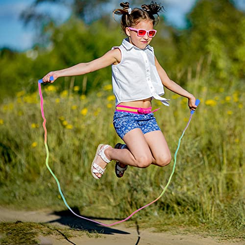 Kids Jump Rope,12 Pack Rainbow Jump Rope Set,7.2 Ft Adjustable Skipping Rope,Durable Jump Ropes with Plastic Handles,Vibra...
