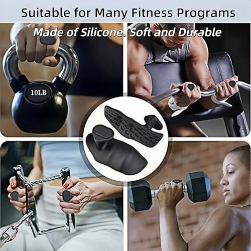 Jopplim Anti-Slip Workout Grips, Ergonomic Workout Gloves, Weight Lifting Grips, for Men and Women, Silicone Gym Grips Pad...