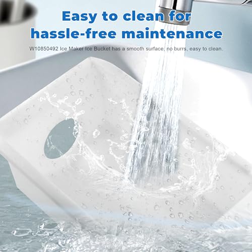 W10850492 Ice Maker Bin fit for Whirlpool W10670844 W11515913A Ice Bucket,AP5989704 Fridge Ice Bucket Replacement fit for ...