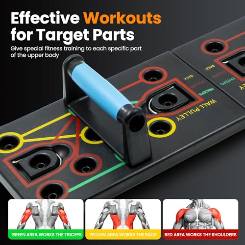 Push-up board, home gym, portable fitness equipment, Pilates bar, and 20 fitness accessories, including resistance bands a...
