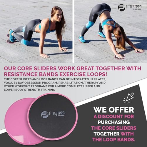 Limm Core Sliders for Working Out - Exercise Sliders Fitness, Stability, Ab, Legs & Full Body (Set of 2) - Bonus Carry Bag...