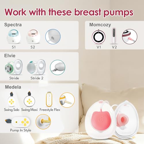 Nenesupply Handsfree Wearable Breastmilk Collection Cara Cups Caracups Compatible with Spectra S1 S2 9 Plus Breast Pumps 2...