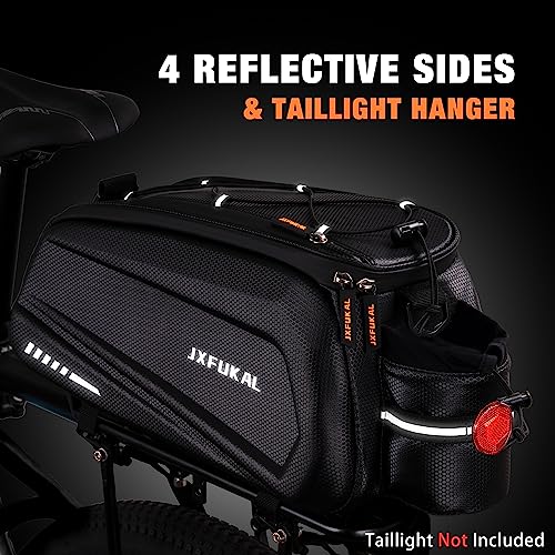 JXFUKAL Bike Bags for Bicycle Rear rack - 9.5L/17L/40L Hard Shell Waterproof Bike Ebike Trunk Pannier Saddle Seat Bag Carr...