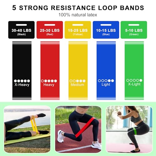 Resistance Bands for Working Out, Workout Bands, Training Bands Set, Pull Up Exercise Bands for Home Workouts, Full Body T...