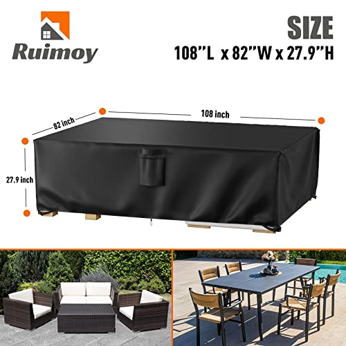 Ruimoy Patio Furniture Covers, Outdoor Furniture Cover Waterproof, General Purpose, Outside Table and Chair Covers, Heavy ...