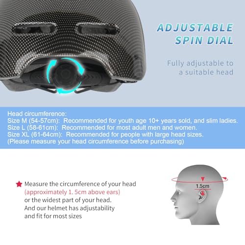 Gudook Adult Bike Helmets for Men - Women Bicycle Helmet - Certified Comfort Lightweight Adjustable Baseball Cap Style Cyc...