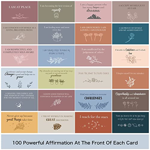 100 Affirmation Cards for Women and Men With 150+ Thought-Provoking Questions, Unique Affirmation cards for stress Relief,...