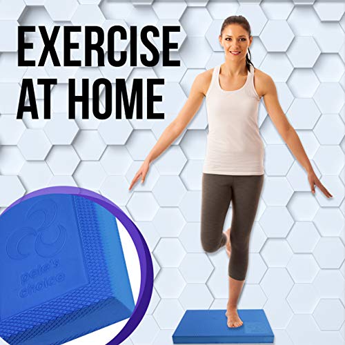 pete's choice XL or L Foam Balance Pad - Free Stretching Strap & Booklet | Extra Large Balance Pads - Physical Therapy, An...