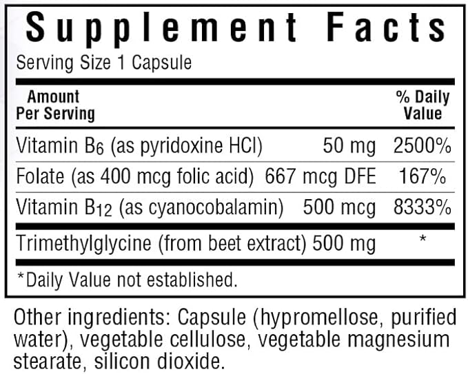 BlueBonnet Homocysteine Formula Supplement, 120 Count