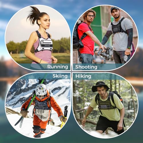 Muserise Sports Chest Bag For Men, Water Resistant Lightweight Front Running Vest Bag With Built-In Phone Holder & Extra S...