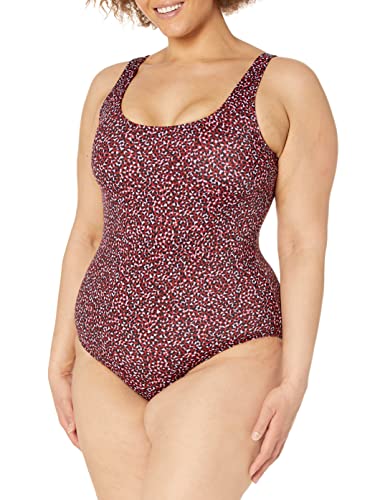 Amazon Essentials Women's One-Piece Coverage Swimsuit (Available in Plus Size)