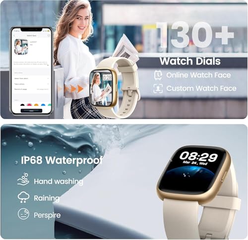 Smart Watch with Alexa Built-in, 1.83" HD Touchscreen Fitness Tracker with Bluetooth Calling, Fitness Watch with Heart Rat...