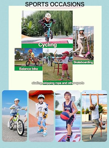 Bawnhaw Kids Fingerless Cycling Gloves Non-Slip Bike Gloves for Youth Girls Boys 3-12T, Breathable Gloves for Skating Scooter
