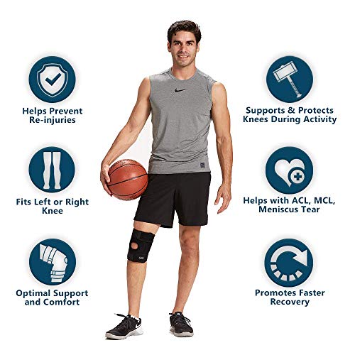 ComfiLife Knee Brace for Knee Pain Relief – Neoprene Knee Brace for Working Out, Running, Injury Recovery – Side Stabilize...