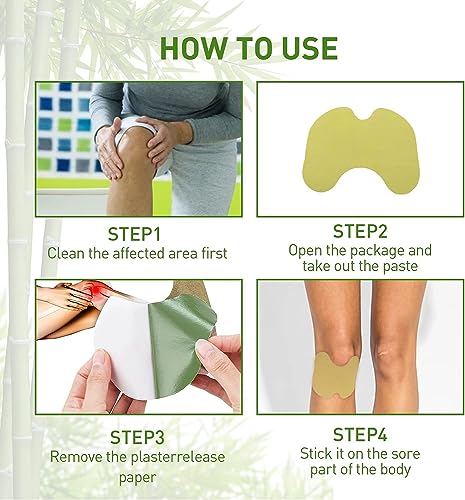 Edumaision Natural Knee Joint Patches 36Pcs, Joint Patches, Knee Joint Relief Patches