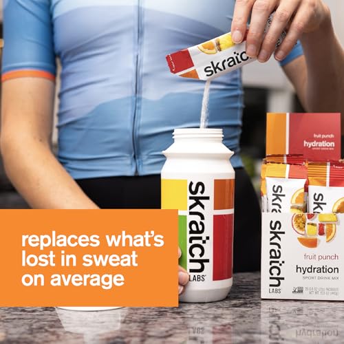 Skratch Labs Hydration Packets - Hydration Drink Mix, Fruit Punch (20ct) - Electrolyte Powder Packets Developed for Athlet...