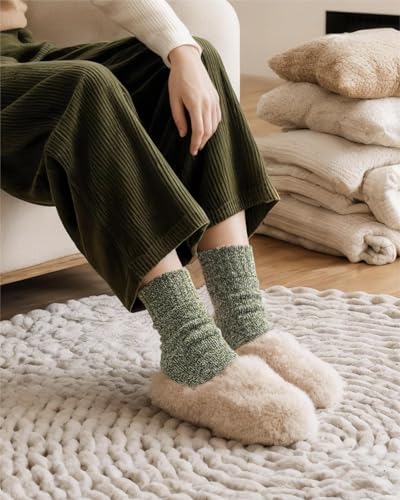 Jeasona Wool Hiking Socks for Women Warm Winter Thermal Thick Socks for Cold Weather Cozy Gifts for Women Mom 5 Pairs