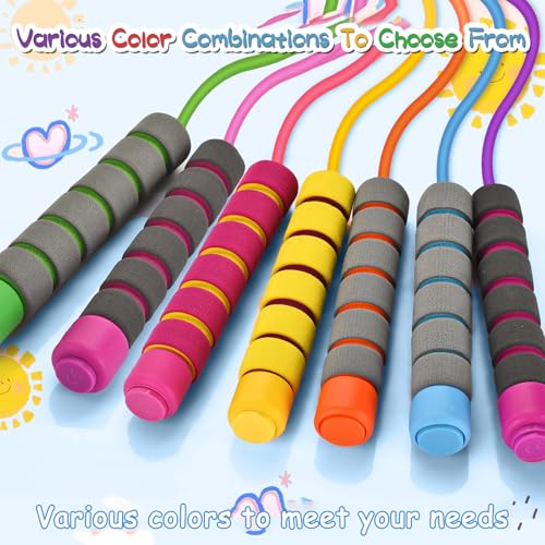 Jump Rope For Kids,Jump Rope Kids,Adjustable Soft Skipping Rope With Skin-Friendly Foam Handles For Boys,Girls,Women, Men,...