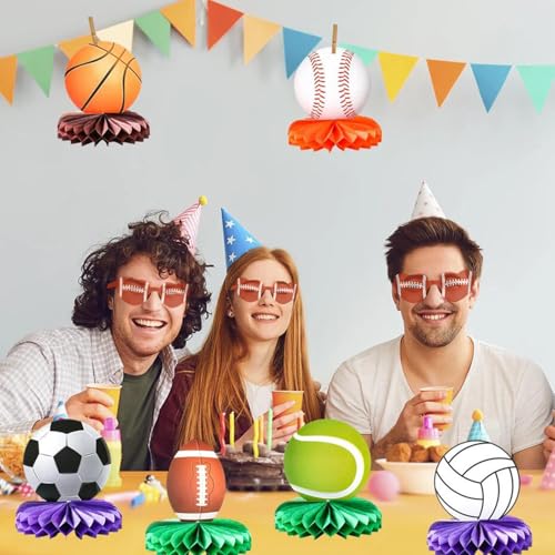 Layway 12 Pcs Sport Glasses Set Football Volleyball Soccer Basketball Sunglasses for Party Favors, Team Event Gifts