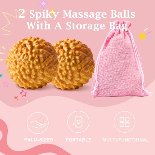 FSYQUAST Wooden Massage Ball - 2pcs Acupressure Ball for Natural Labor and Delivery Essentials, Birthing Comb, Labor Comb ...