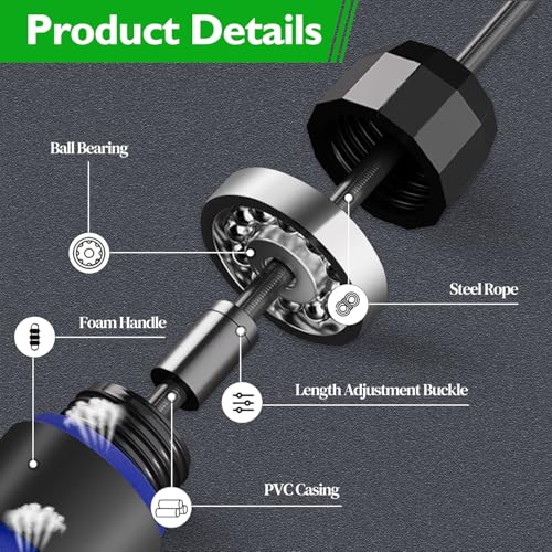 24 Pack Jump Ropes, Tangle-Free Speed Jumping Ropes with Foam Handles for Women Men, Adjustable Skipping Ropes for Fitness...