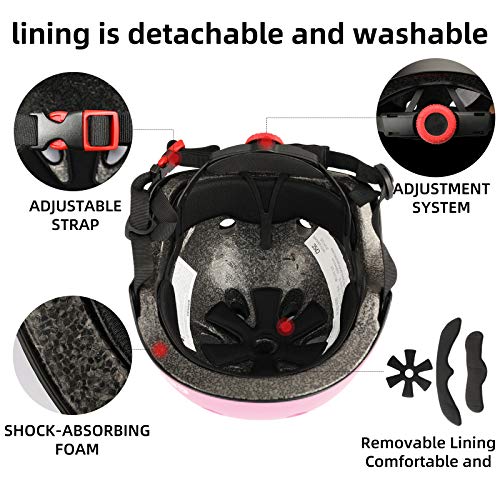 CELOID Kids Bike Helmet,Toddler Skateboard Helmets for Ages 2-3-5-8-14 Years Boys Girls，Adjustable Multi-Sport Bicycle Ska...