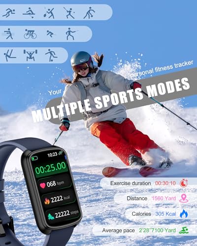 Fitness Tracker, Smart Watch for Women Men with 24/7 Heart Rate/Blood Pressure/Blood Oxygen Monitor,Sleep Tracker,Step & C...