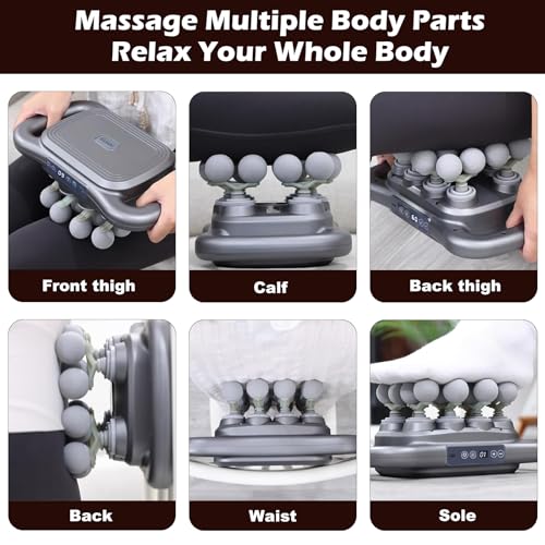 Novotechcal 28-Head Massage Gun Set, Deep Tissue Percussion Massager with 9 Modes and 9 Adjustable Intensities, Quiet Musc...
