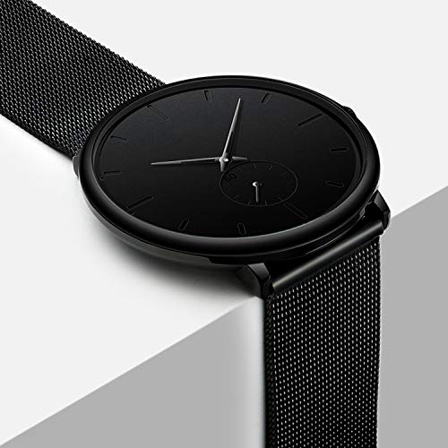 FIZILI Mens Watches Ultra-Thin Minimalist Waterproof - Fashion Wrist Watch for Men Unisex Dress with Stainless Steel Mesh ...